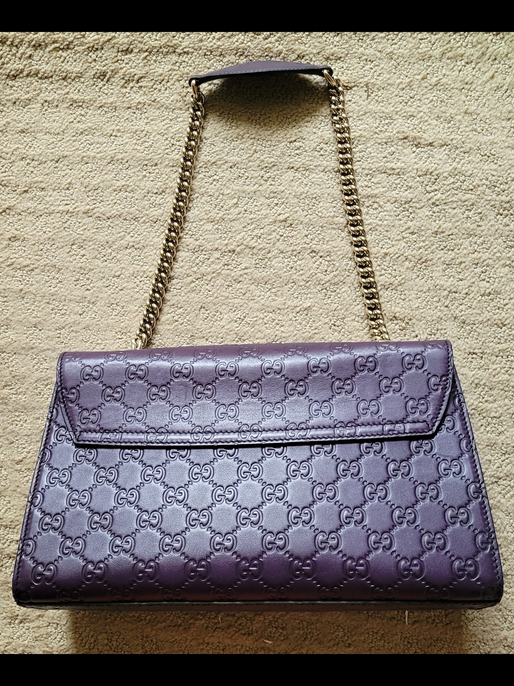 Gucci Emily Purple Guccissima Leather Medium Shoulder Bag - Picture 2 of 13
